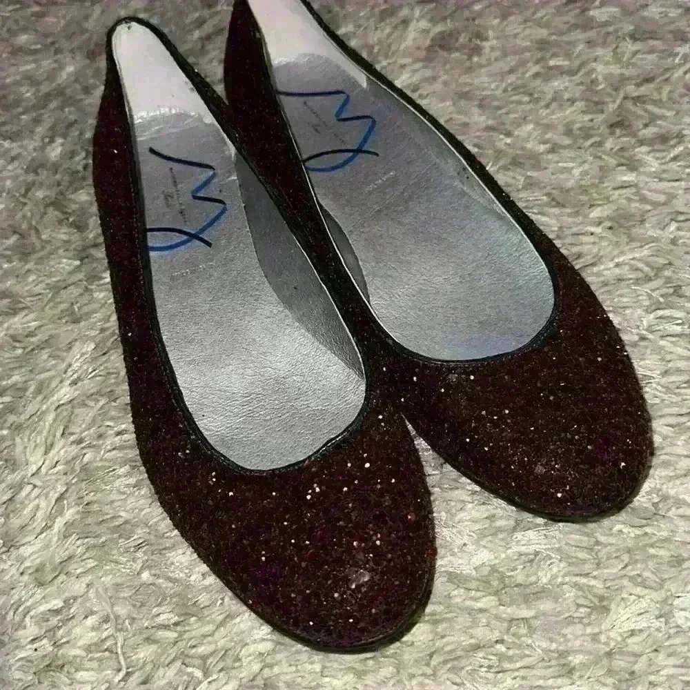 Mademoiselle Jacadi ballet flats glitter‎ burgundy size 39